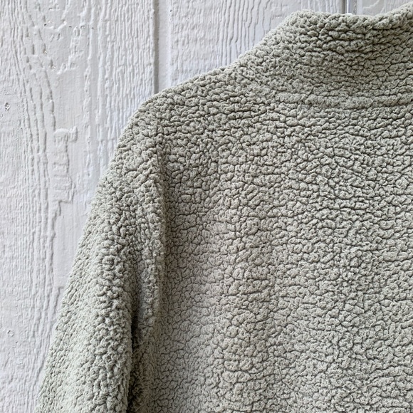 PINK VS grey thick sherpa full zip cozy sweater - Picture 6 of 16